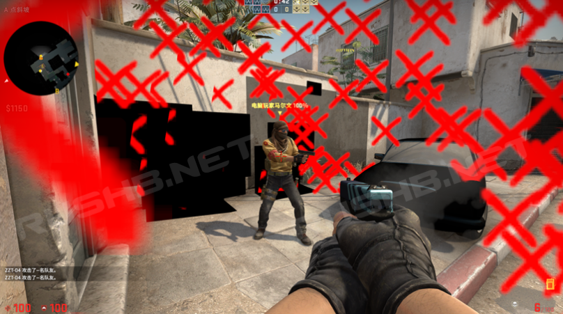 CSGO国服恢复红色血迹 以及黑色贴图、红色XX/红叉解决方法