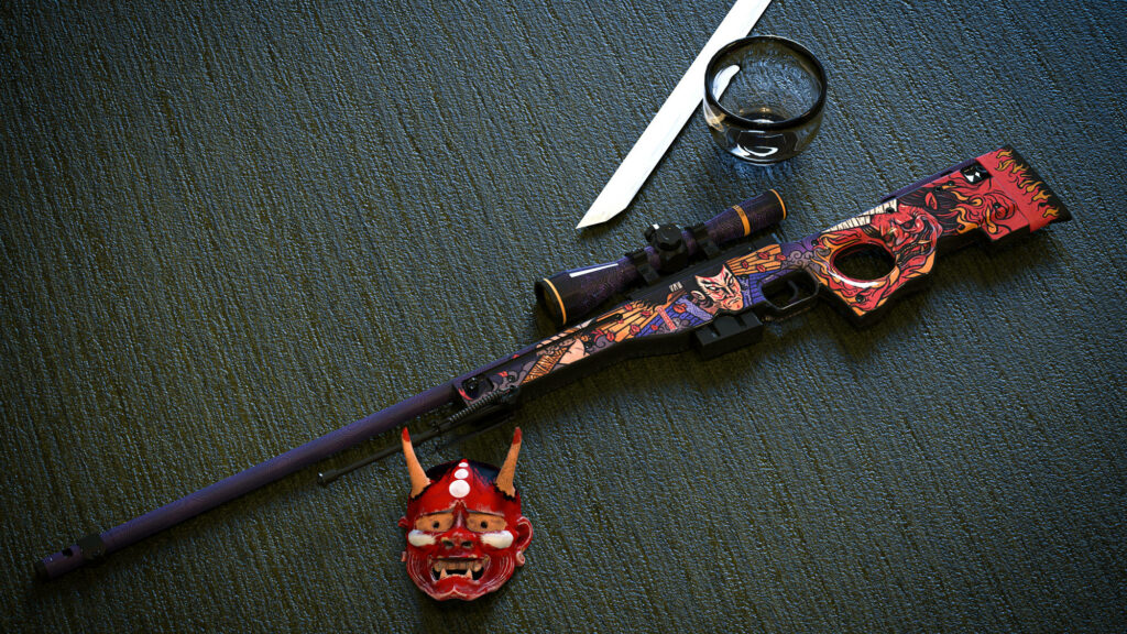 CSGO皮肤赏析 -AWP|鬼退治 一款华丽皮肤