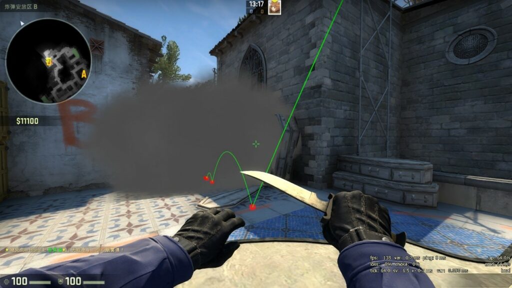 CSGO C4安放技巧 下包后的各类细节处理讲解 花园封烟