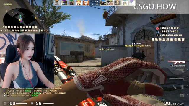 CSGO最美女主播大菠萝 紧身背心出场，首秀人气200万 CSGO大菠萝