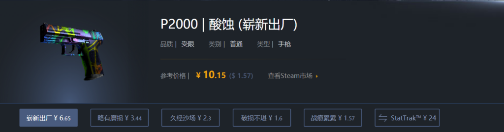CSGO入门皮肤推荐