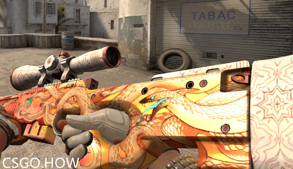 CSGO皮肤赏析：AWP | 九头金蛇 枪身