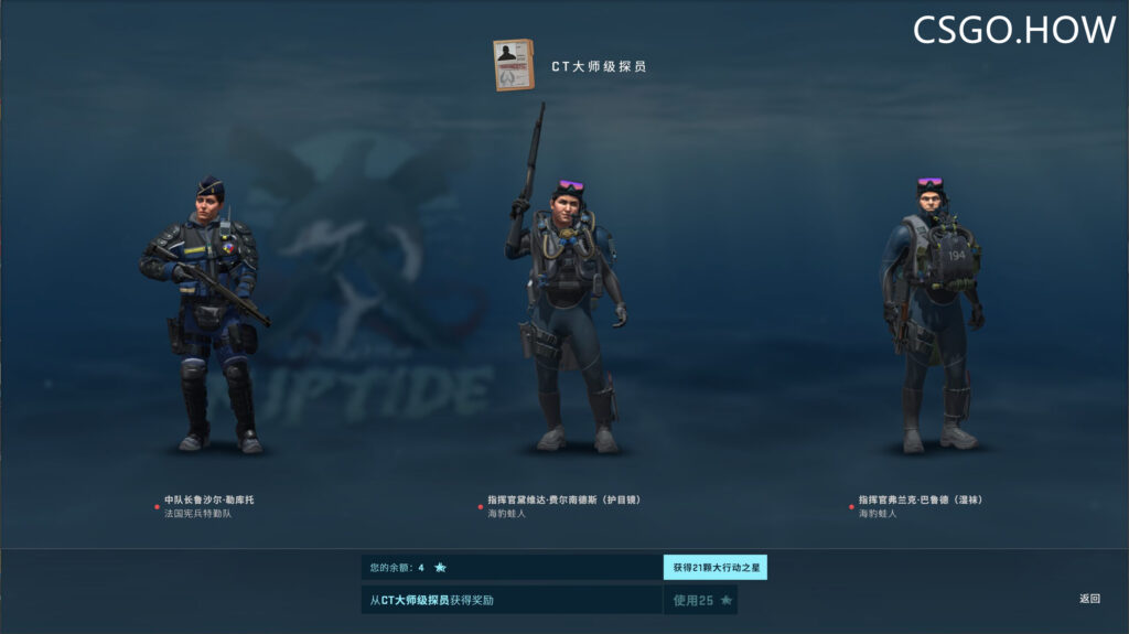 CSGO激流大行动CT大师级探员