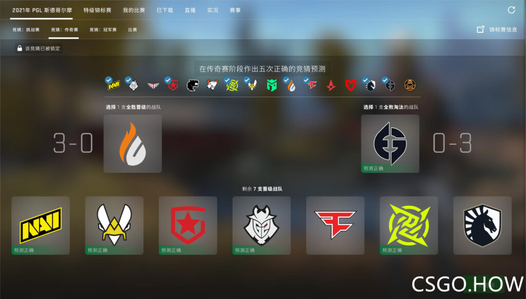 PGL Major 淘汰赛 竞猜 选择，NAVI！NAVI！NAVI！