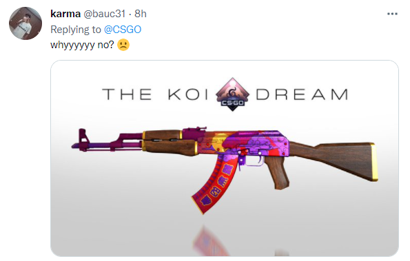 CSGO 如梦如画皮肤热议，网友评论：百万奖金就这？