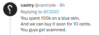 CSGO 如梦如画皮肤热议，网友评论：百万奖金就这？
