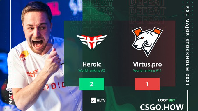 PGL Major冠军赛：Heroic 2-1击败VP晋级四强