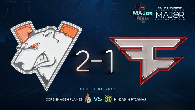 PGL Major传奇组 结束：NIP让一追二惊险晋级，FaZe抱憾离场