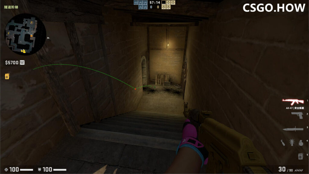 CSGO T方进攻荒漠迷城mirage下水道心得