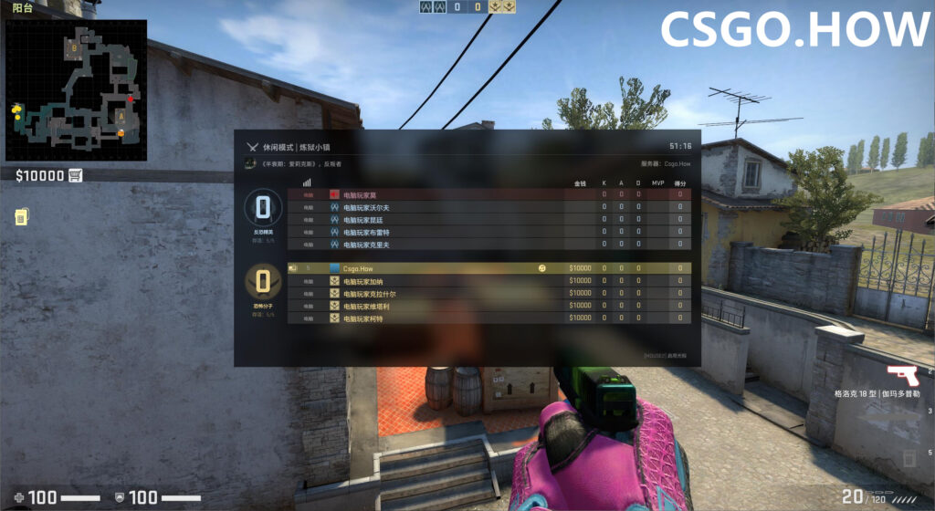 CSGO最新游戏BUG，通过计分板知道附近有敌人