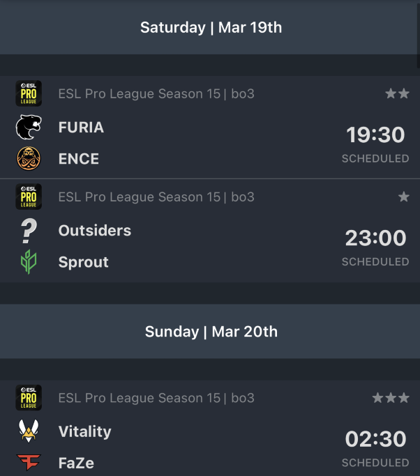 EPL S15：FURIA、ENCE出线，FaZe小蜜蜂VP争夺一席
