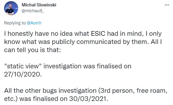 ESIC将发布教练视角BUG作弊调查报告，52名教练或将惩罚 