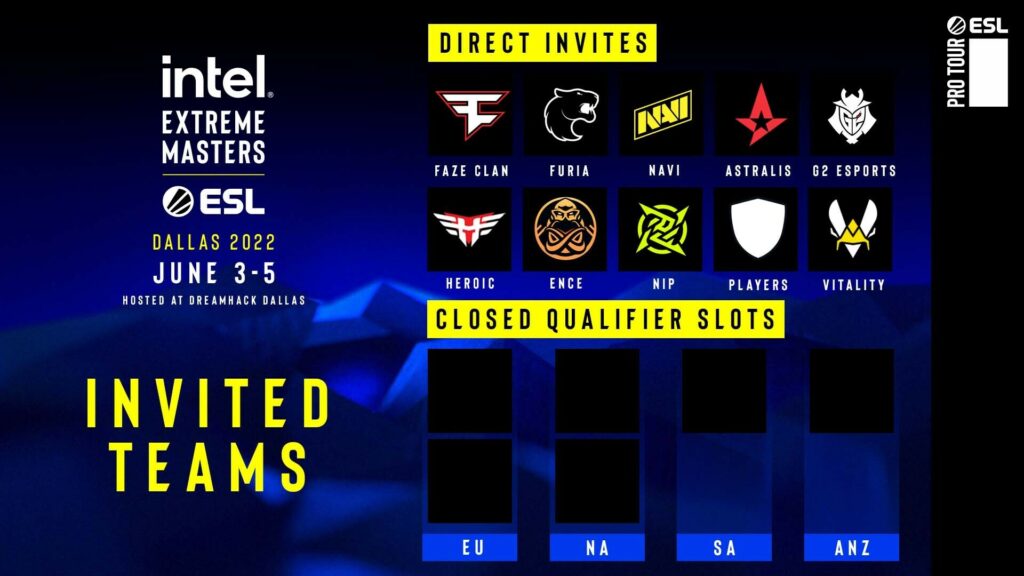 CSGO IEM达拉斯直邀TOP10，VP、Gambit以中立身份受邀