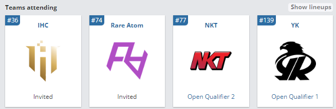 DreamHack瓦伦西亚：RA今日出战ESL亚洲区预选赛 