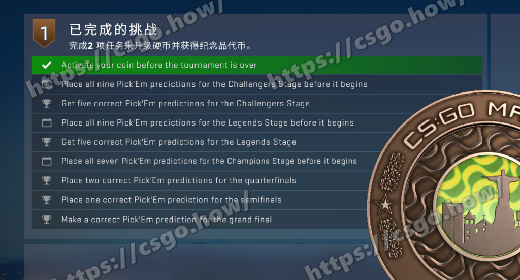 2022 IEM里约Major 观众通行证、硬币升级、纪念包介绍