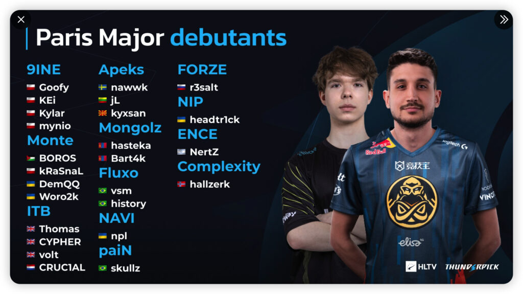paris major debutants